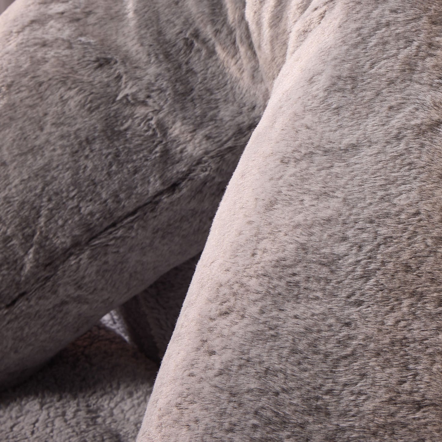 Luxury Grey Faux Fur V Shape Pillow