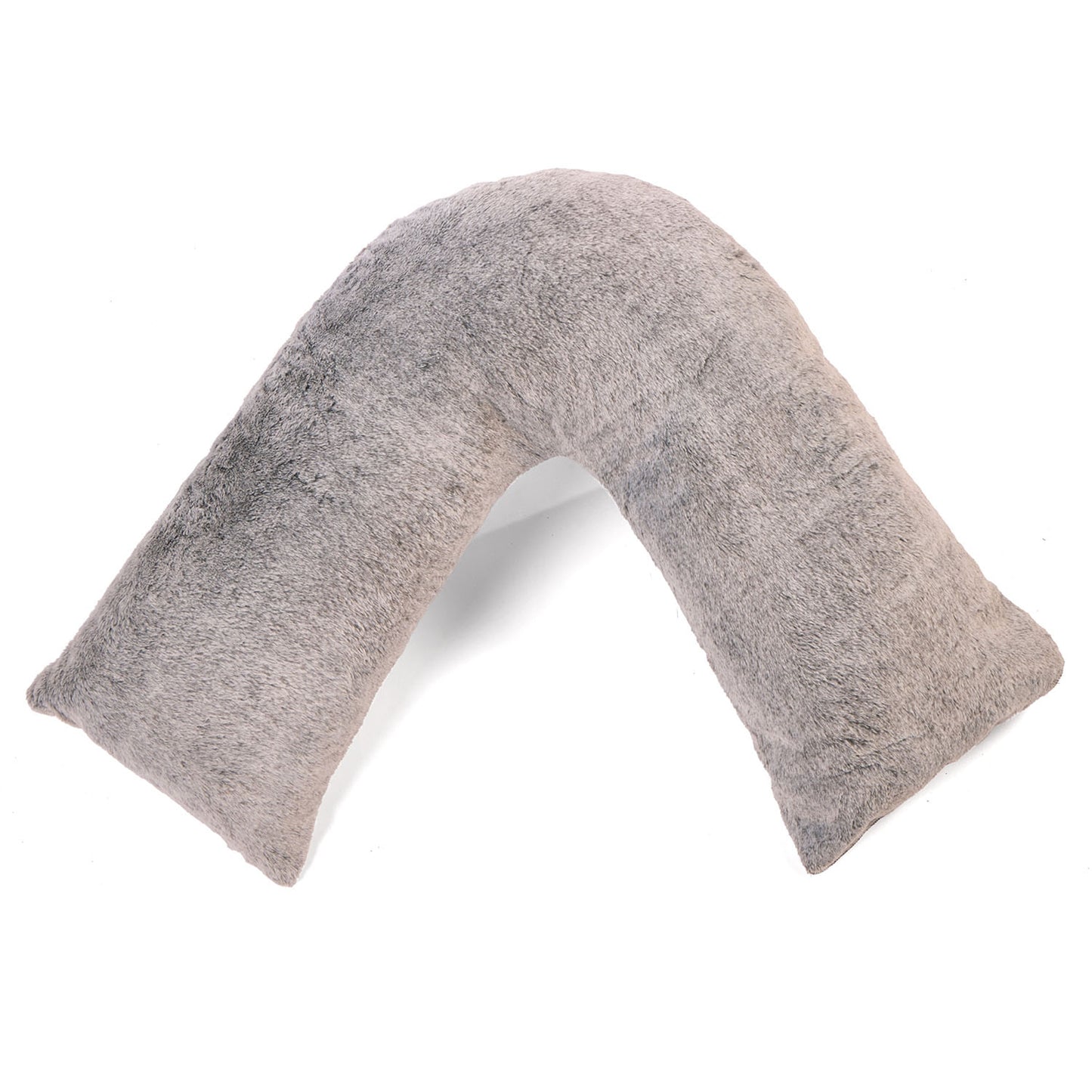 Luxury Grey Faux Fur V Shape Pillow