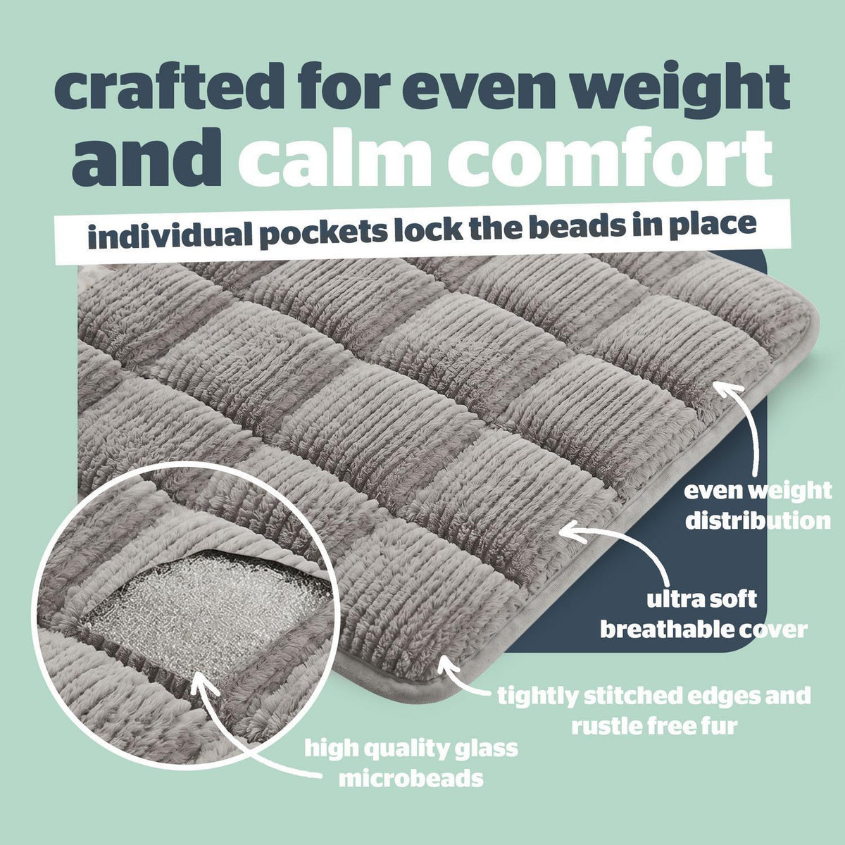 Silentnight White Faux Fur Adult Weighted Blanket 6.8kg