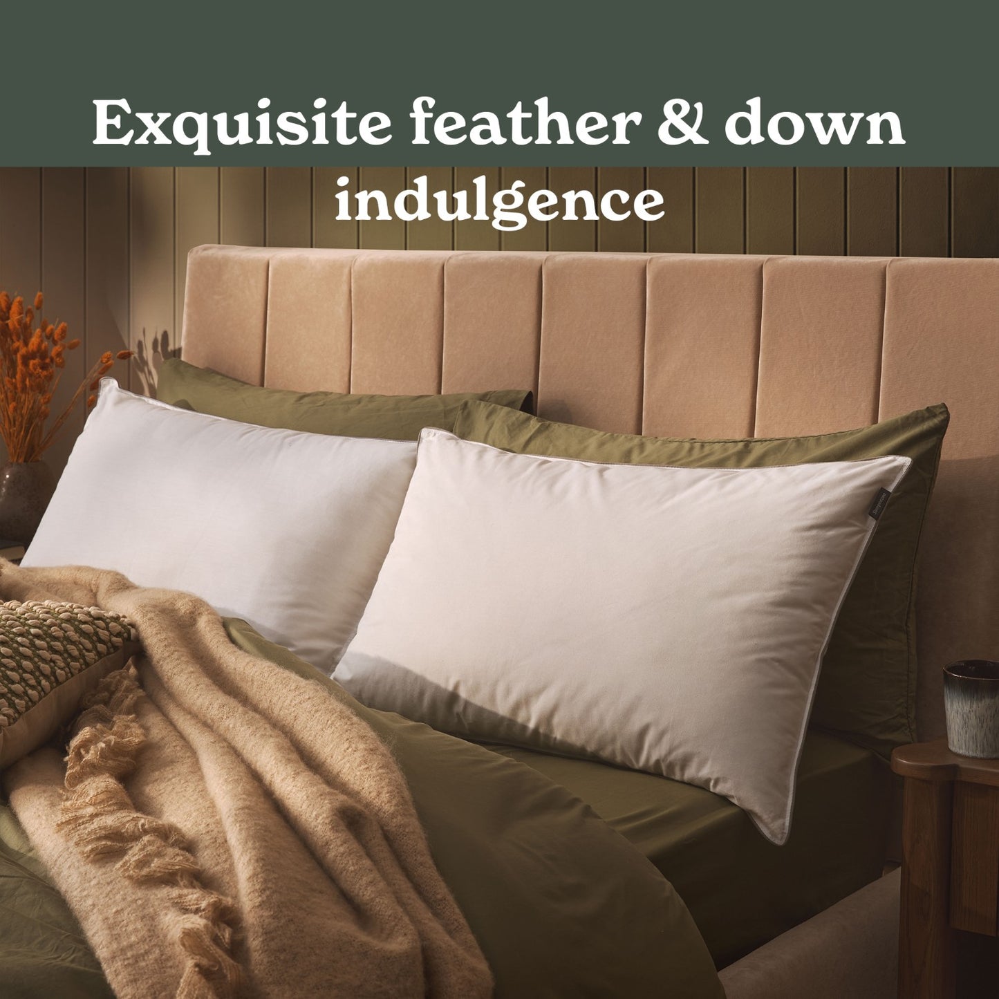 Sleepeezee Natural Comfort Cotton Feather and Down Pillow