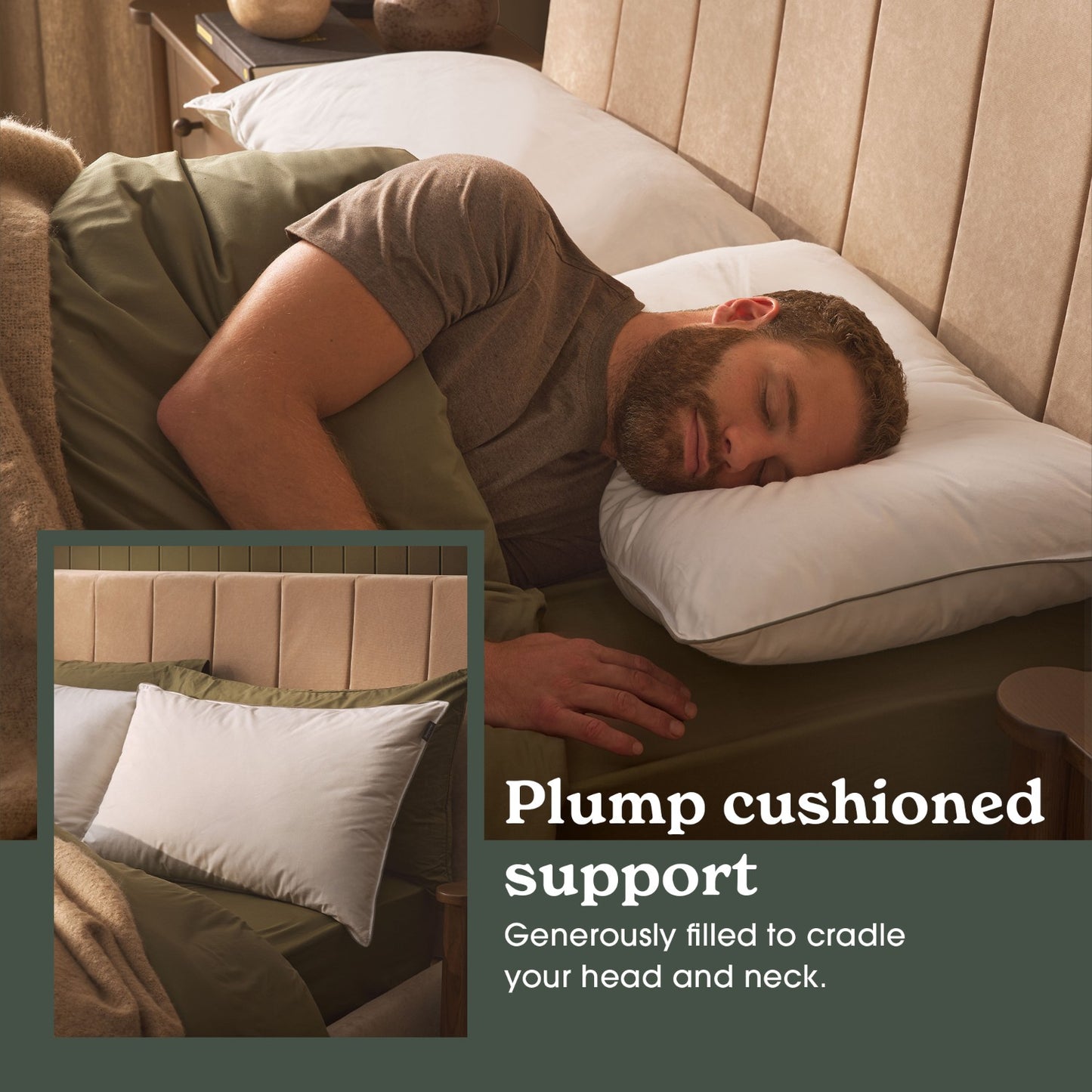 Sleepeezee Natural Comfort Cotton Feather and Down Pillow