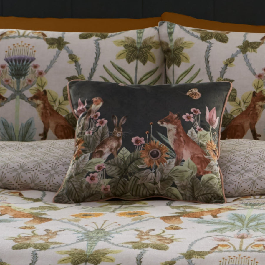 Foxdale Teal Velvet Cushion (43cm x 43cm)