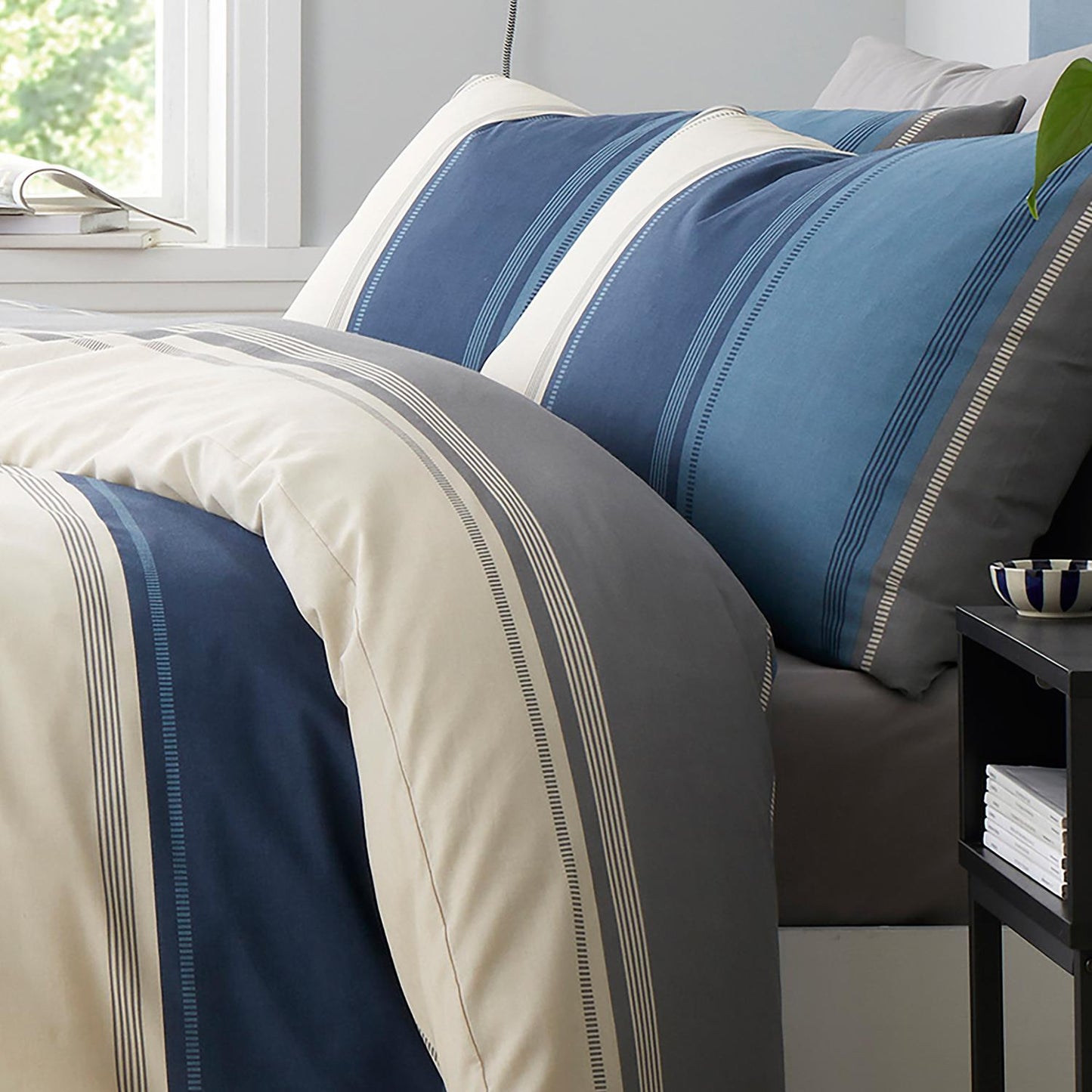 Betley Stripe Blue Duvet Set
