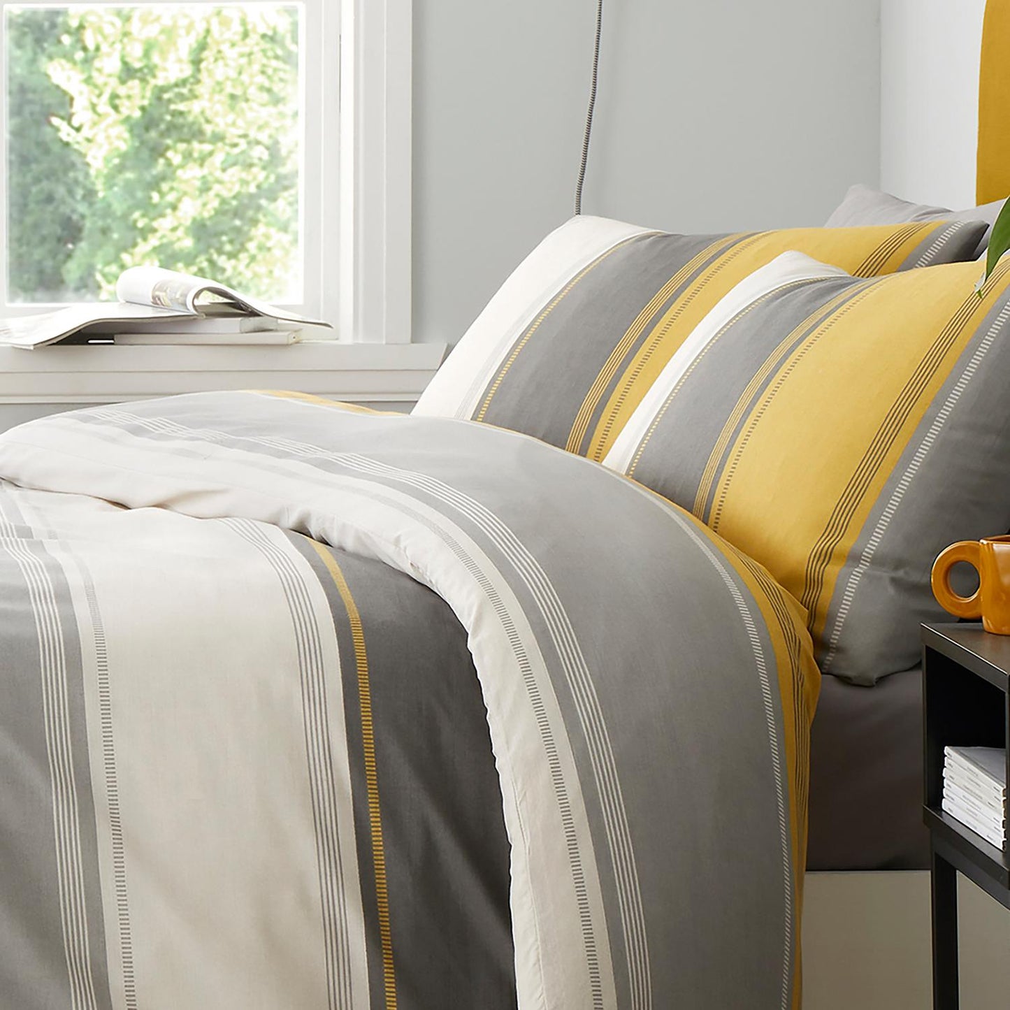 Betley Stripe Ochre Duvet Set
