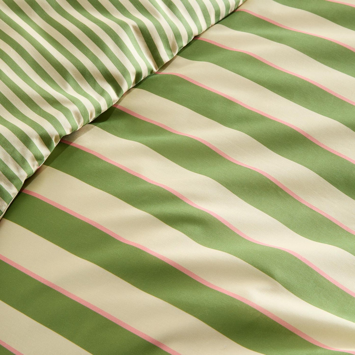 Green Bold Stripe Duvet Set