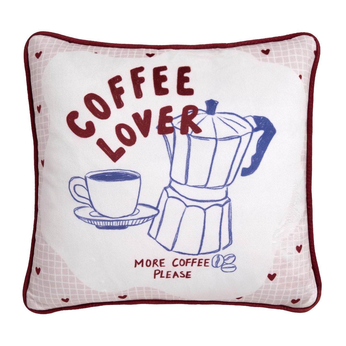Coffee Club Reversible Cushion