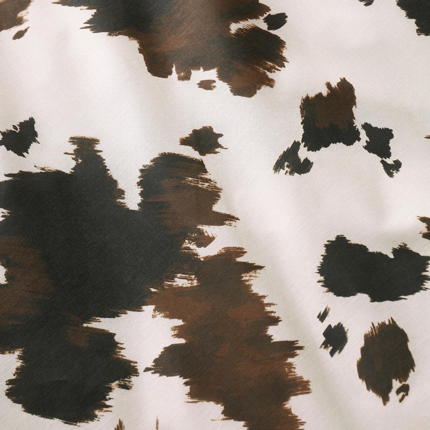 Cow Print Chocolate Reversible Duvet Set