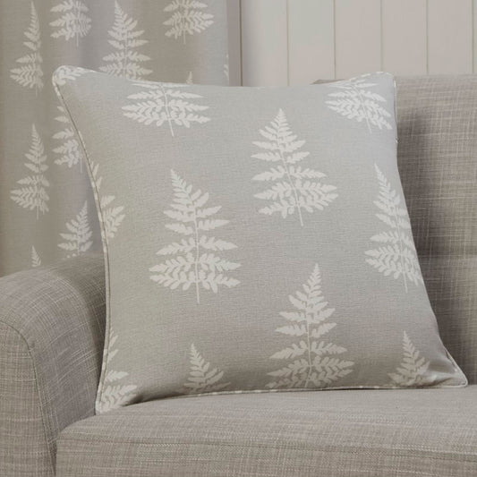 Esher Fern Silver Cushion Cover (45cm x 45cm)