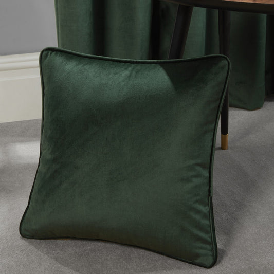 Abington Bottle Green Velvet Cushion Cover (45cm x 45cm)
