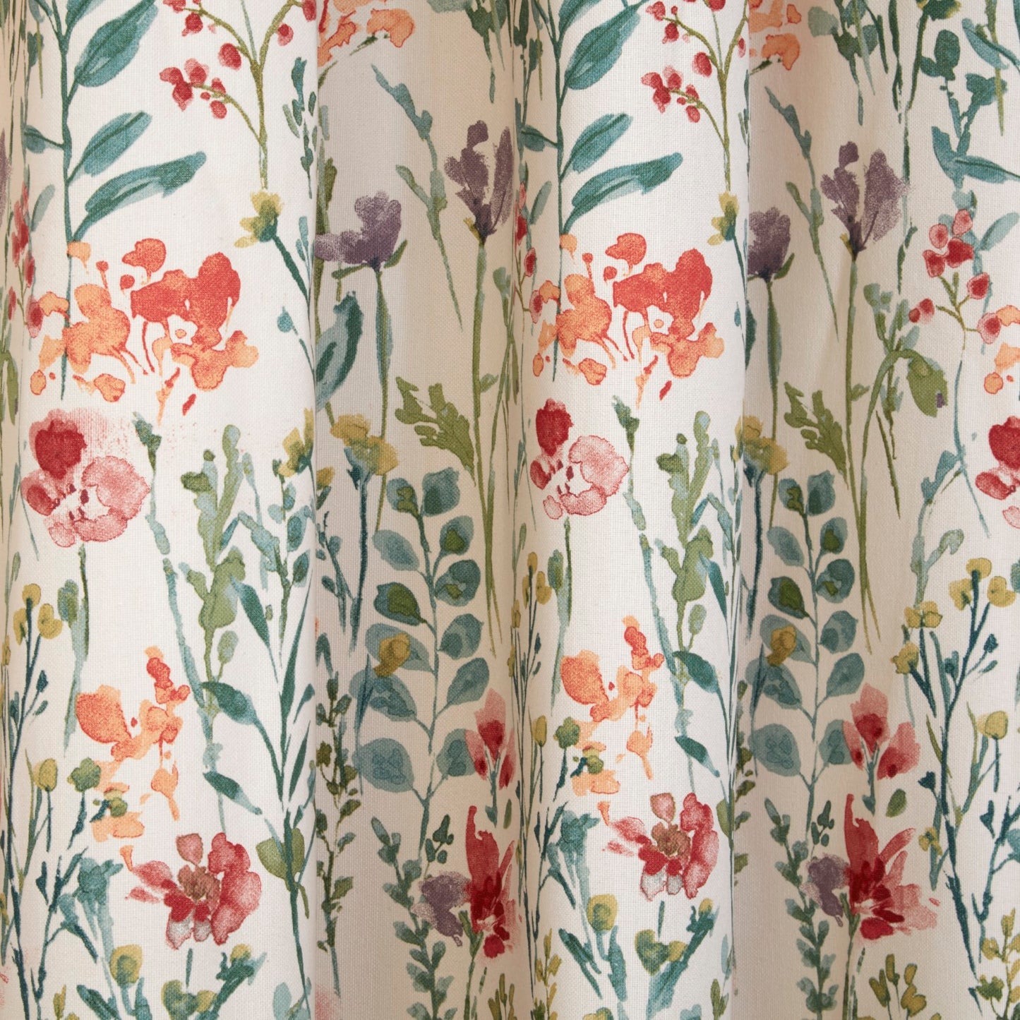 Amaryllis Floral Multi Pencil Pleat Curtains