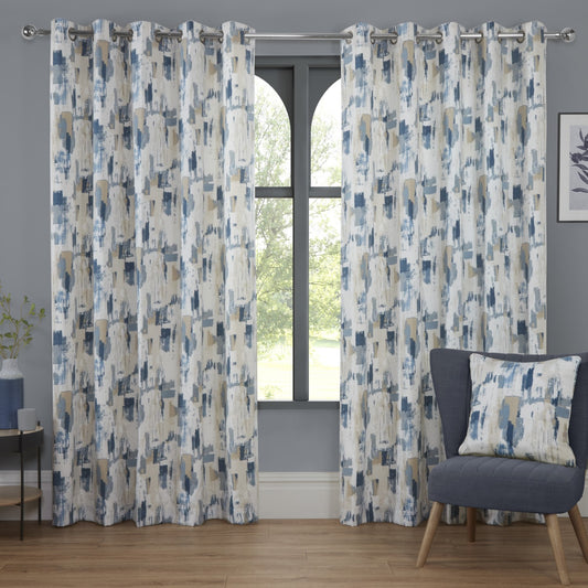 Bamford Cobalt Eyelet Curtains