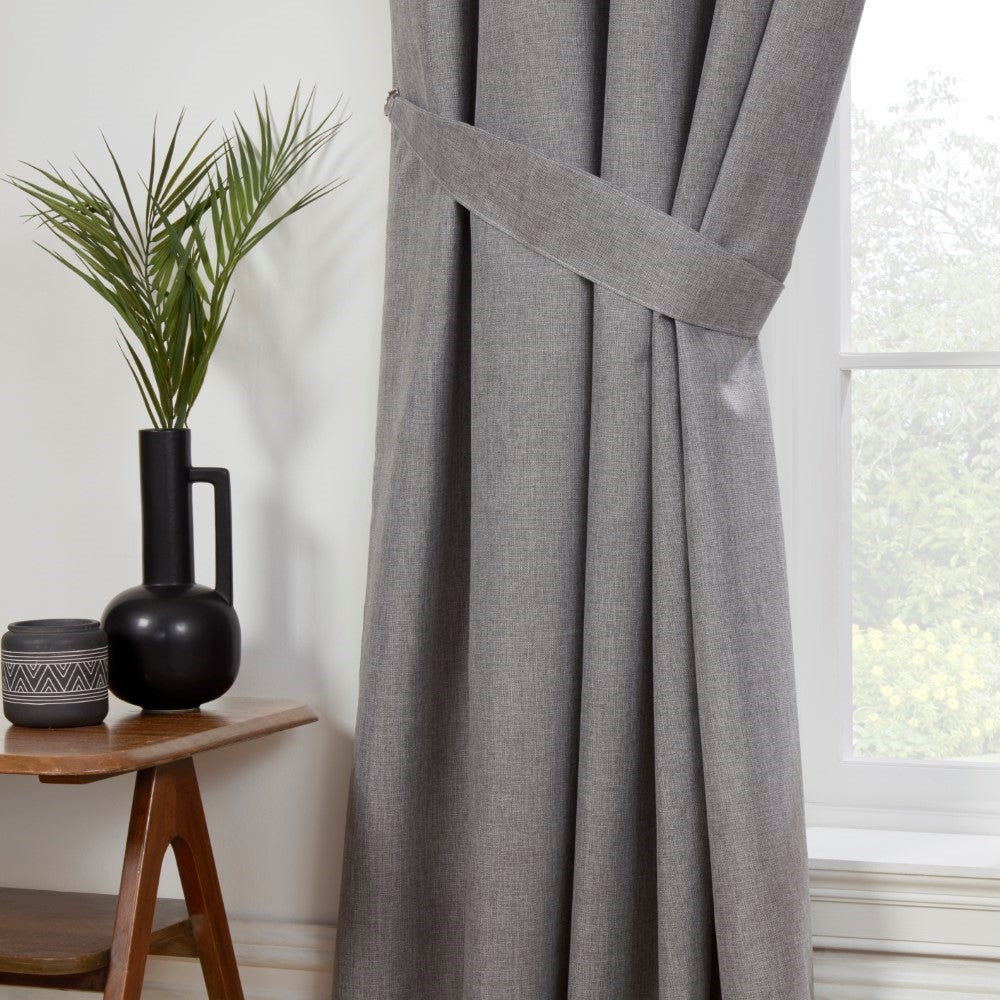 Eclipse Pewter Grey Curtain Tie Backs