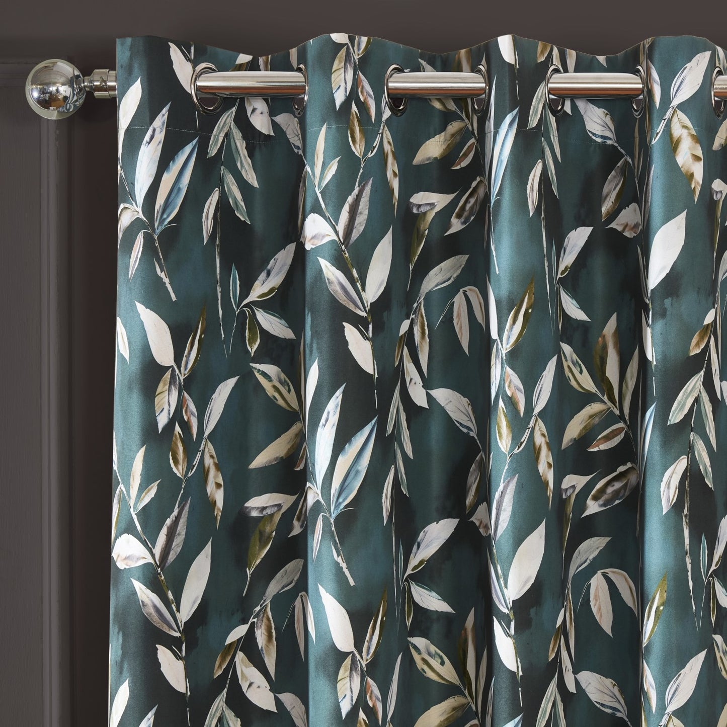 Madrid Bottle Green Eyelet Curtains