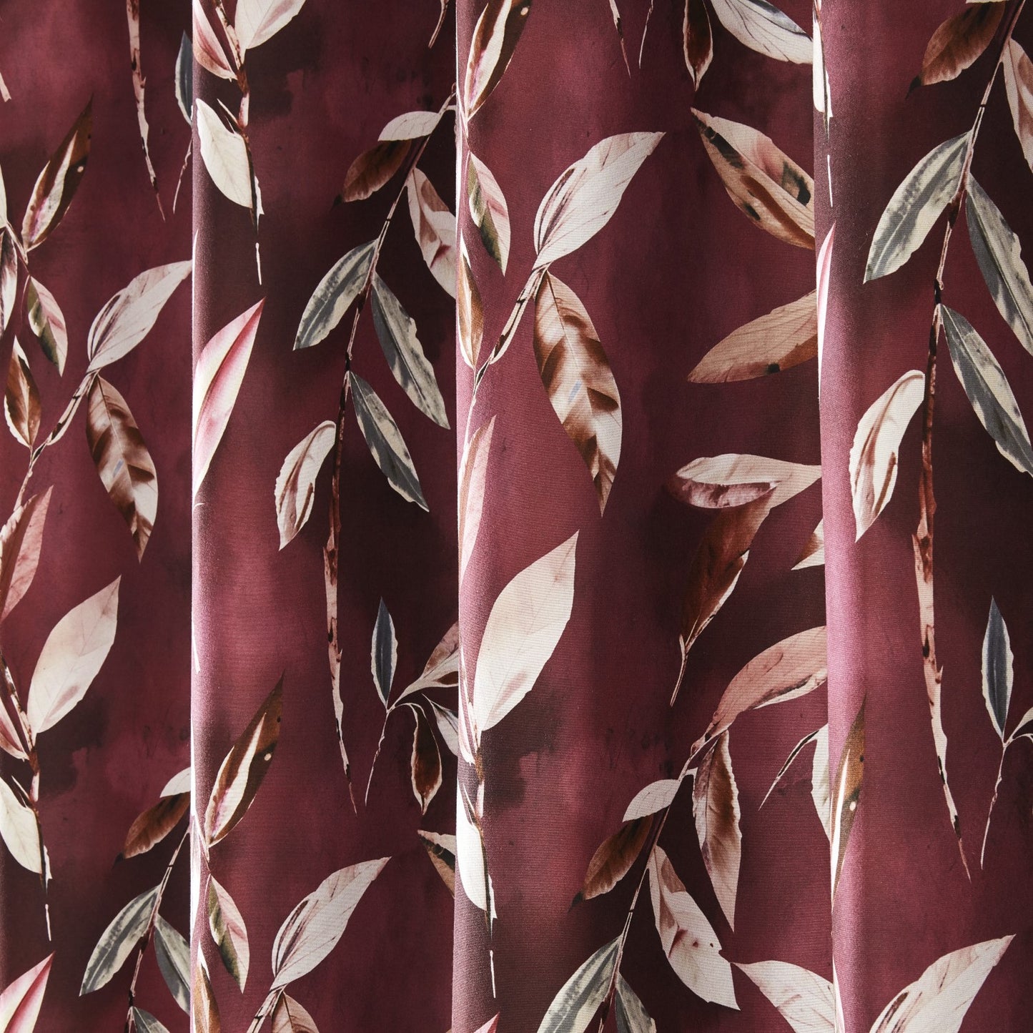 Madrid Wine Blackout Eyelet Curtains