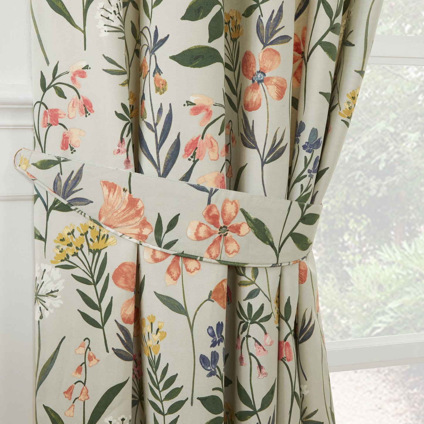 Meadow Floral Multi Pencil Pleat Curtains