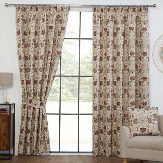 Aylesbury Natural Pencil Pleat Curtains