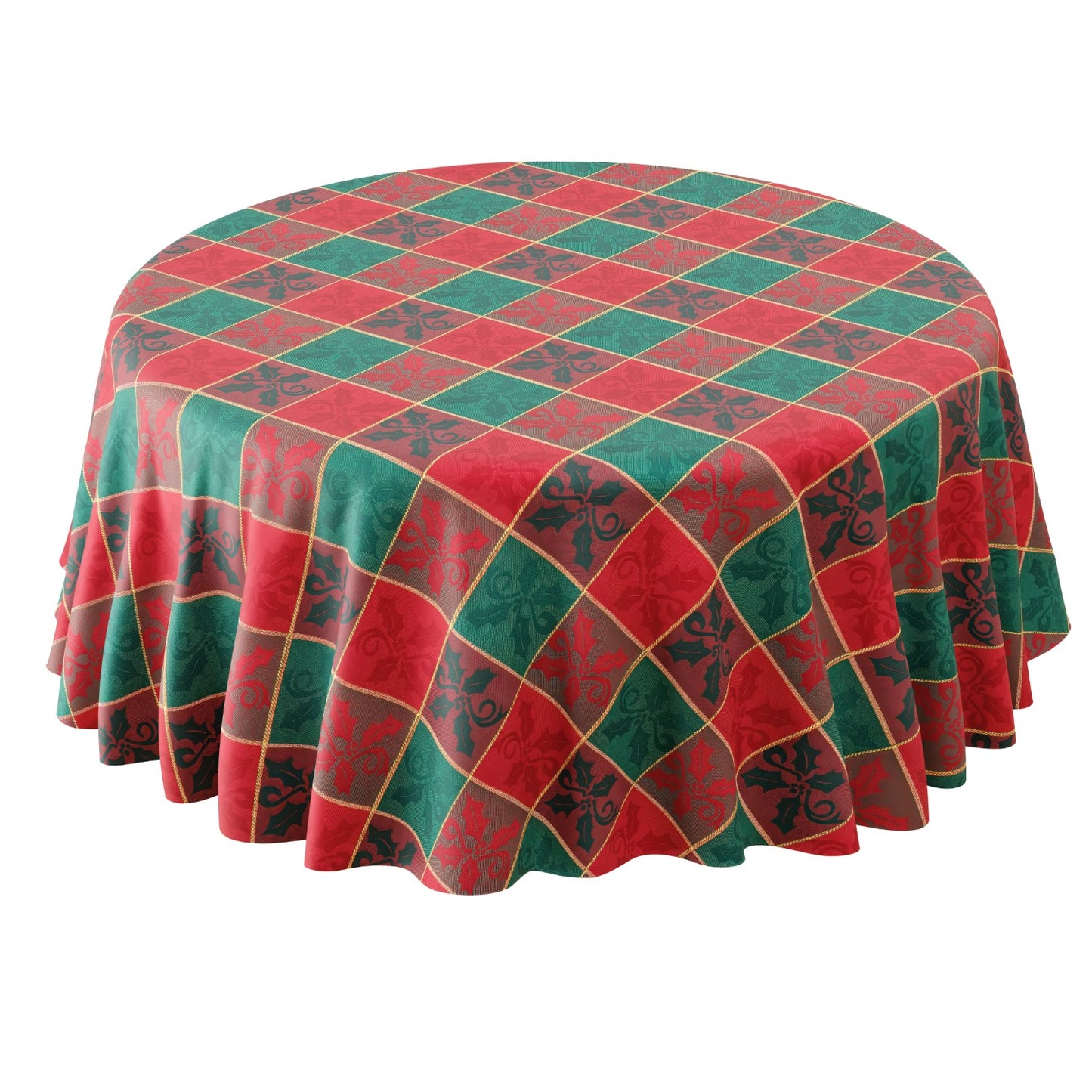 Christmas Glory Metallic Woven Jacquard Tablecloth