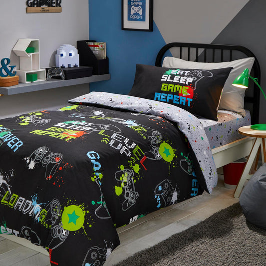 Game Glow Multi Kids Glow in the Dark Duvet Set