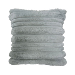 Alaska Silver Faux Fur Cushion (43cm x 43cm)