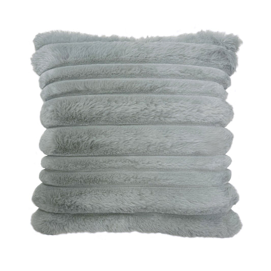 Alaska Silver Faux Fur Cushion (43cm x 43cm)