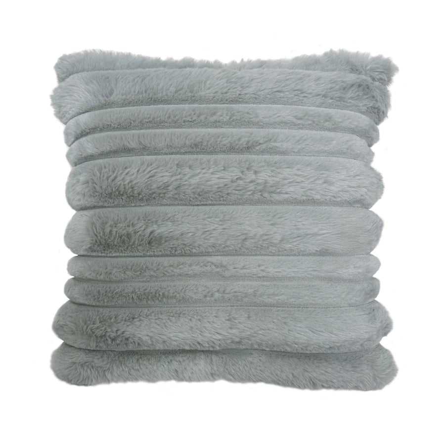 Alaska Silver Faux Fur Cushion (43cm x 43cm)