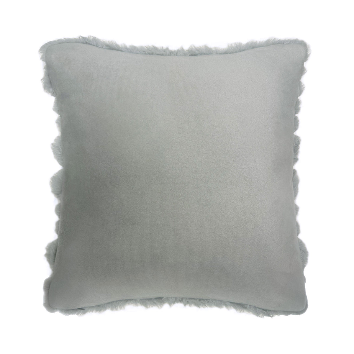 Alaska Silver Faux Fur Cushion (43cm x 43cm)