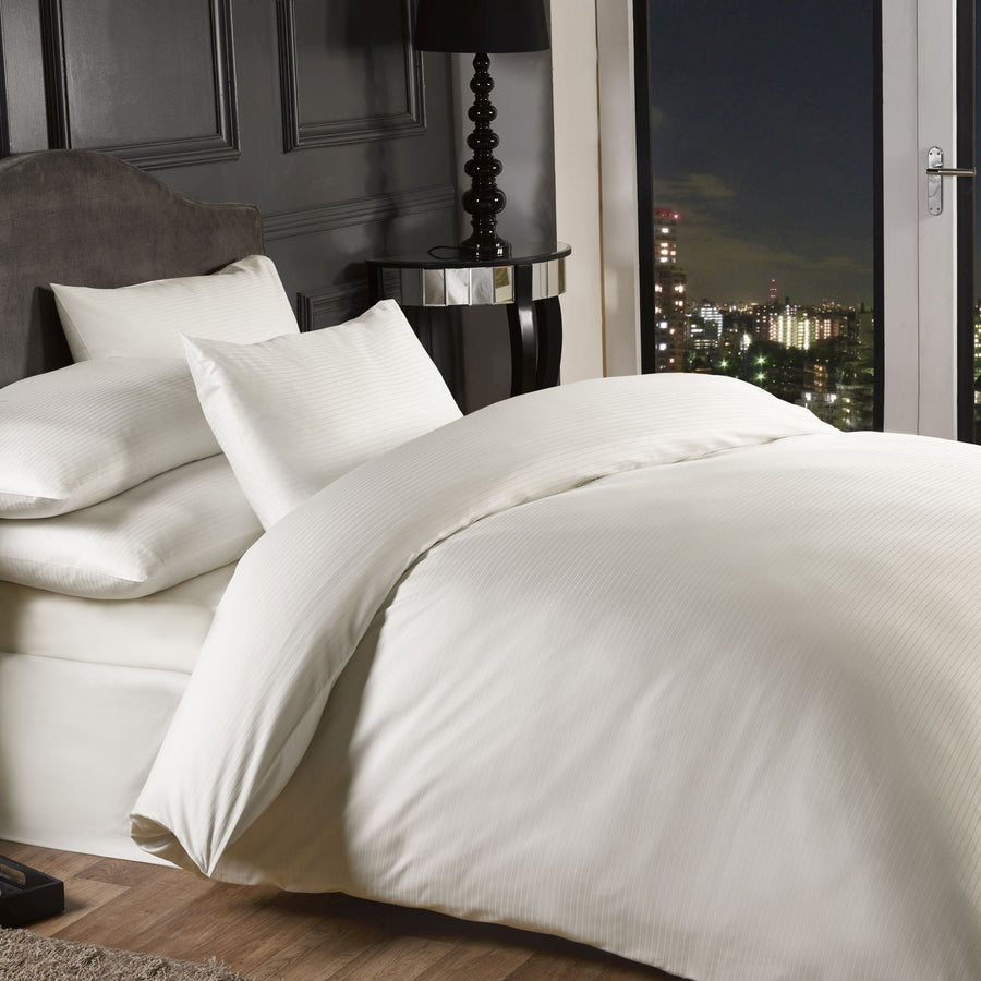 Grosvenor Cream 1000 Thread Count Pin Stripe Extra Deep (40cm) Fitted Sheet