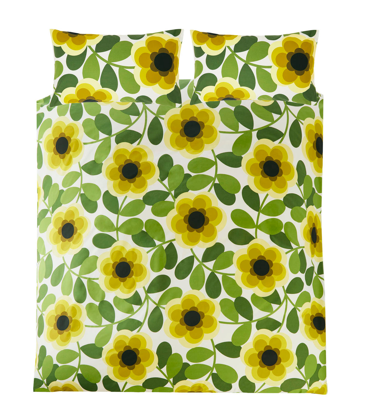 Orla Kiely Giant Water Lily Lemon Twist Cotton Duvet Set
