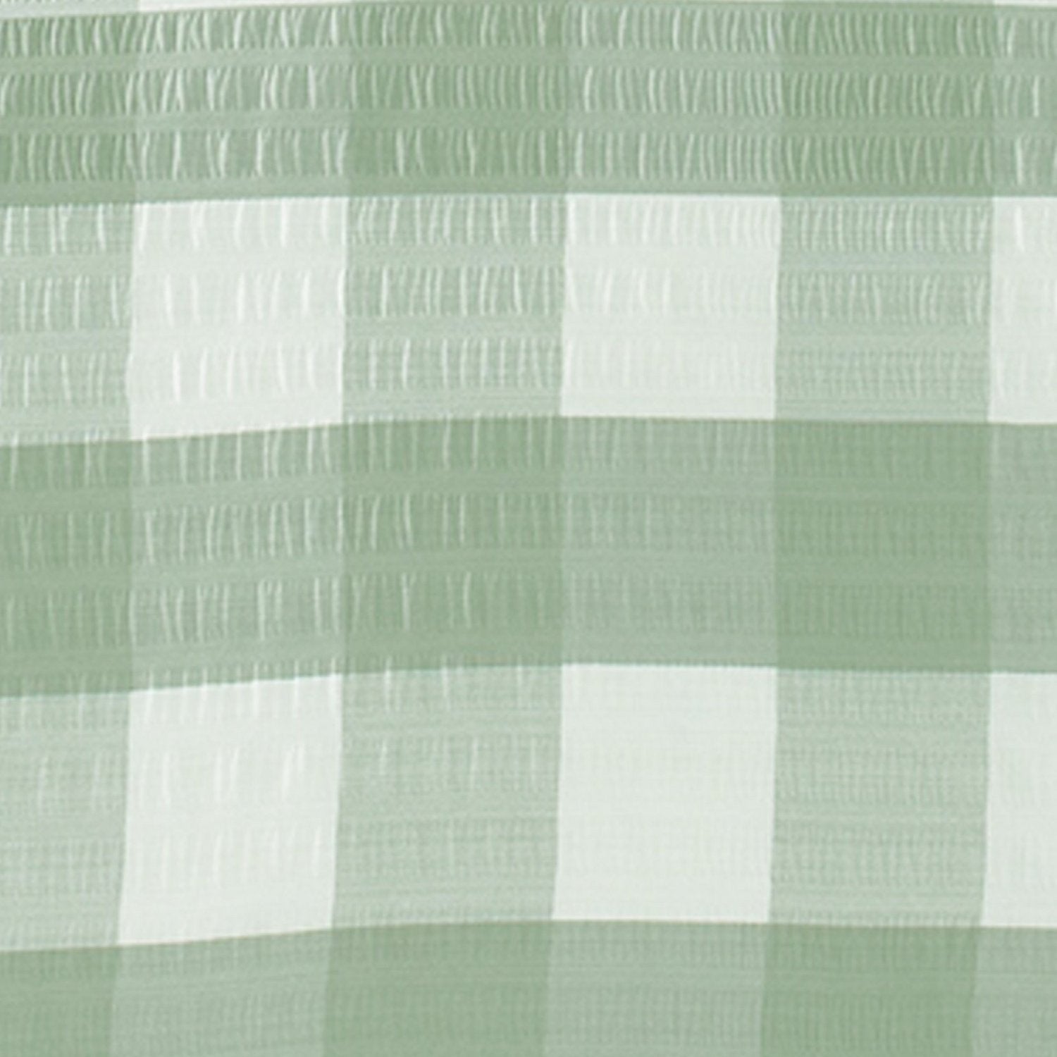 Sage Green and White Gingham Pattern Fabric