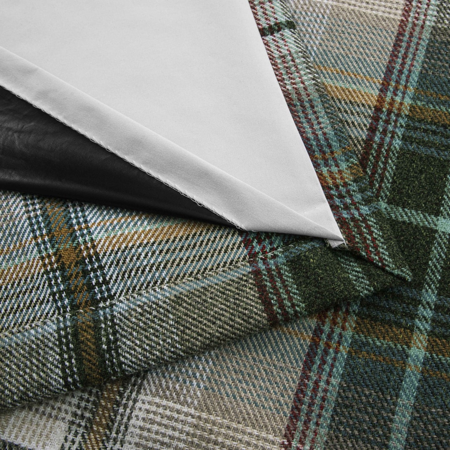 Gleneagles Tartan Green Thermal Blackout Eyelet Curtains