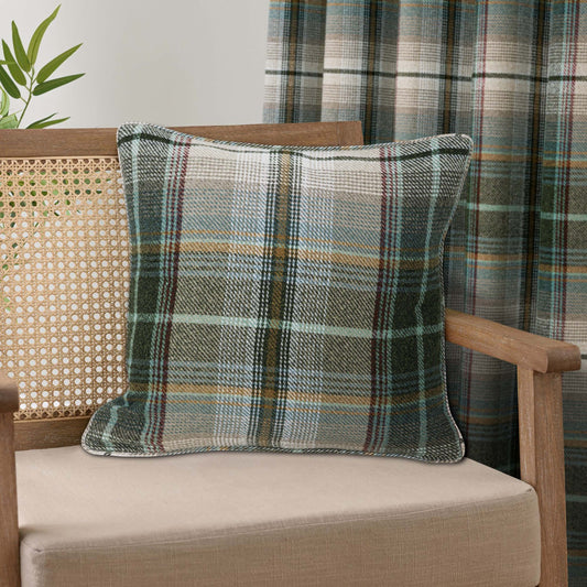 Gleneagles Tartan Green Filled Cushion
