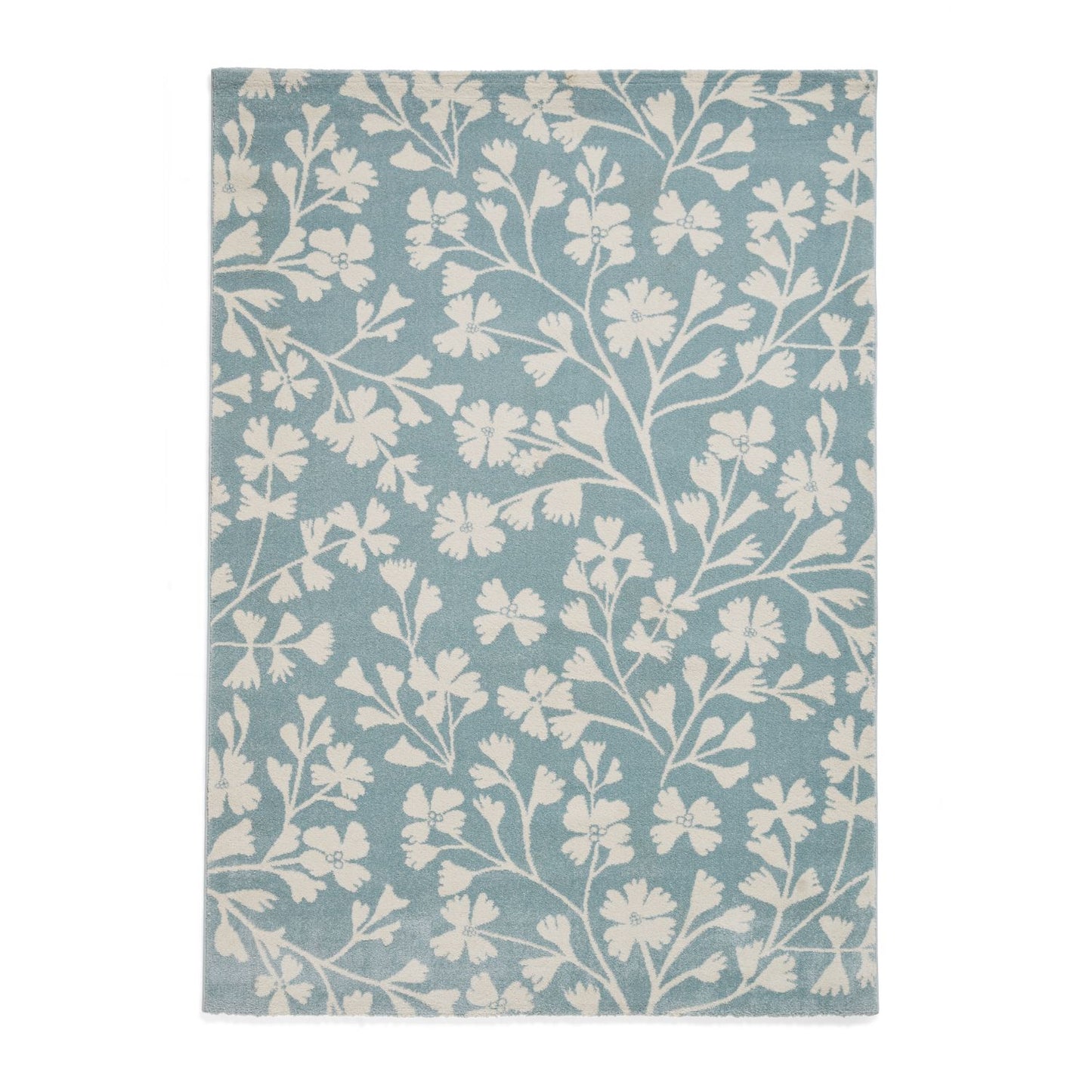 Catherine Lansfield Grace Floral Blue Rug