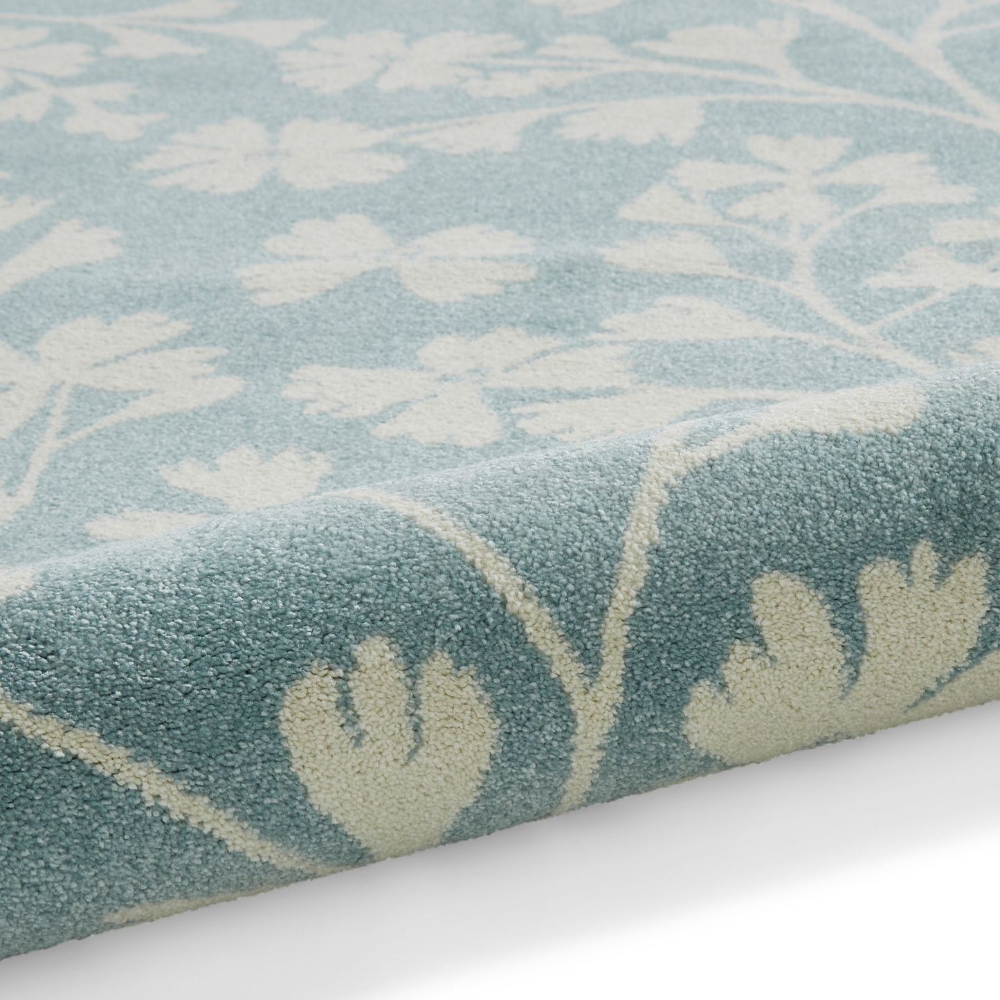 Catherine Lansfield Grace Floral Blue Rug