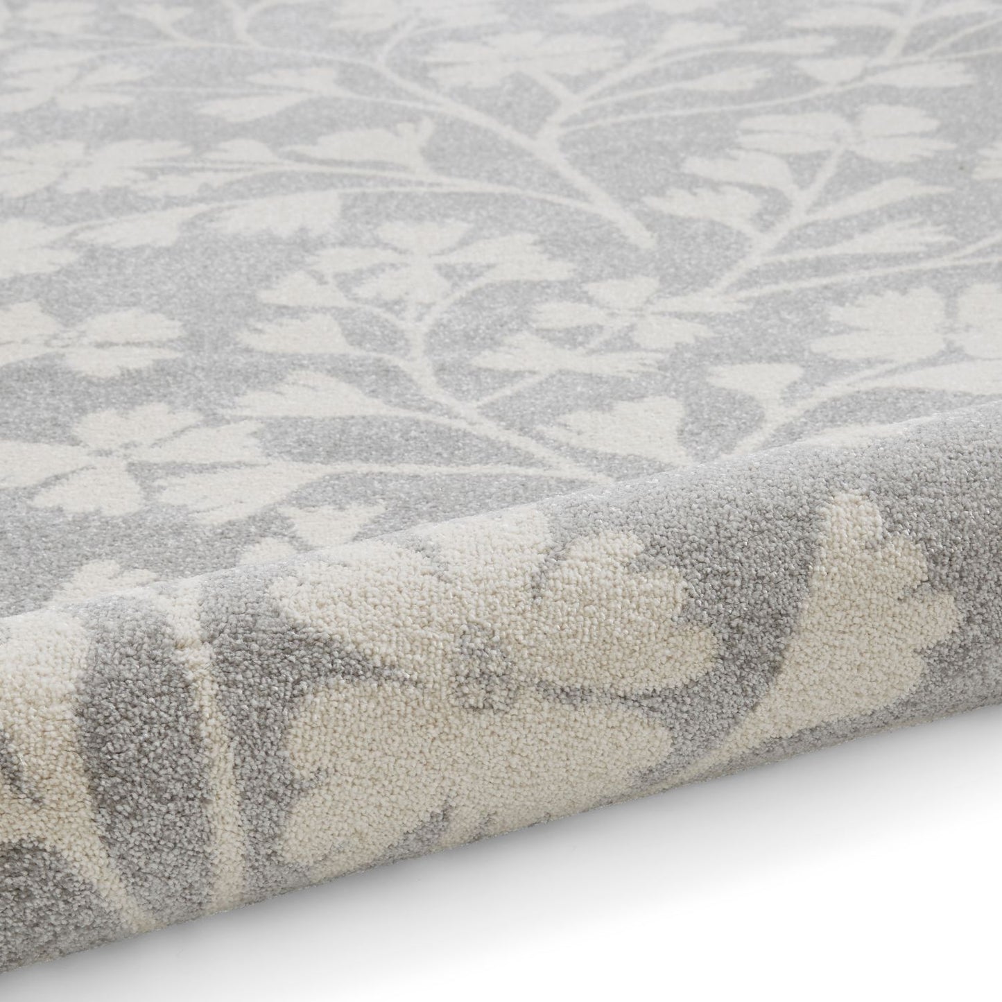 Catherine Lansfield Grace Floral Grey Rug