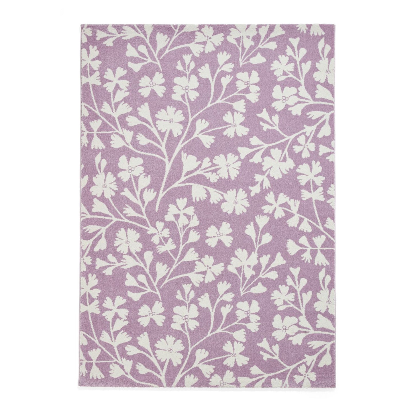 Catherine Lansfield Grace Floral Lilac Rug