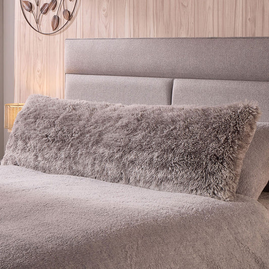 Long Hair Grey Bolster Pillow