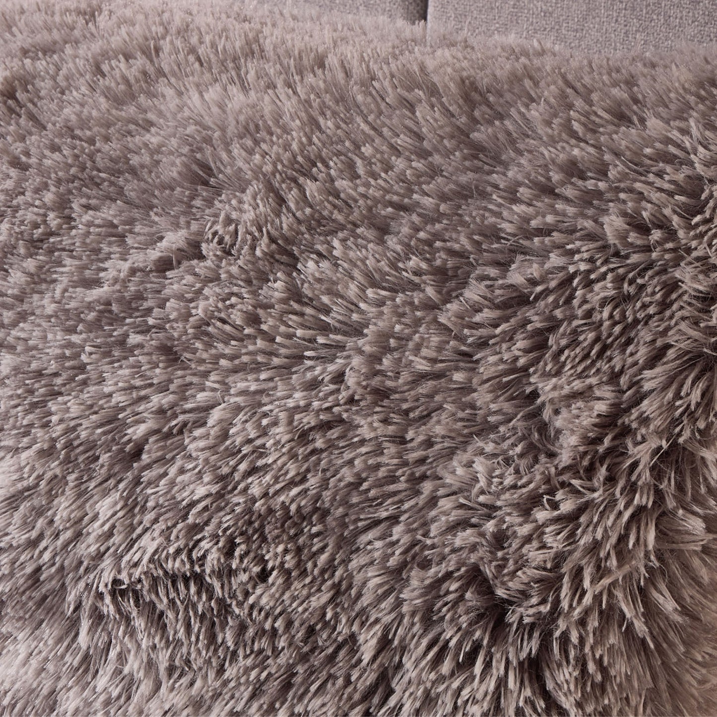 Long Hair Grey Bolster Pillow