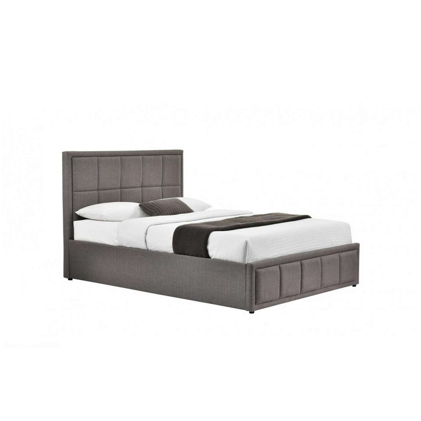 Hannover Grey Fabric Ottoman Bed Frame