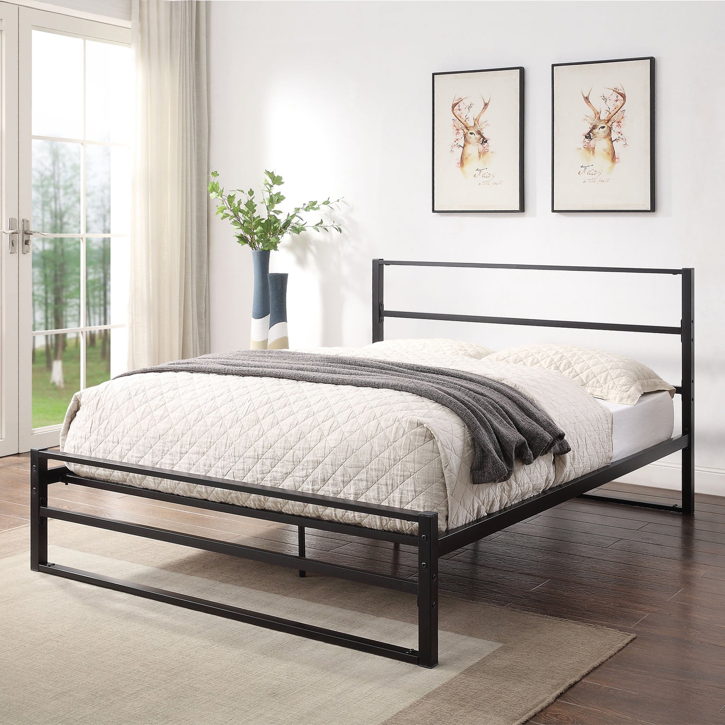 Hartfield Black Metal Bed
