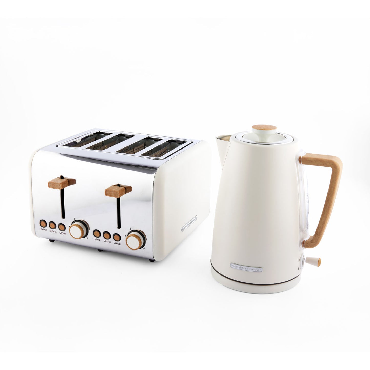 Hamilton Beach Scandi Cream Kettle And Toaster Set