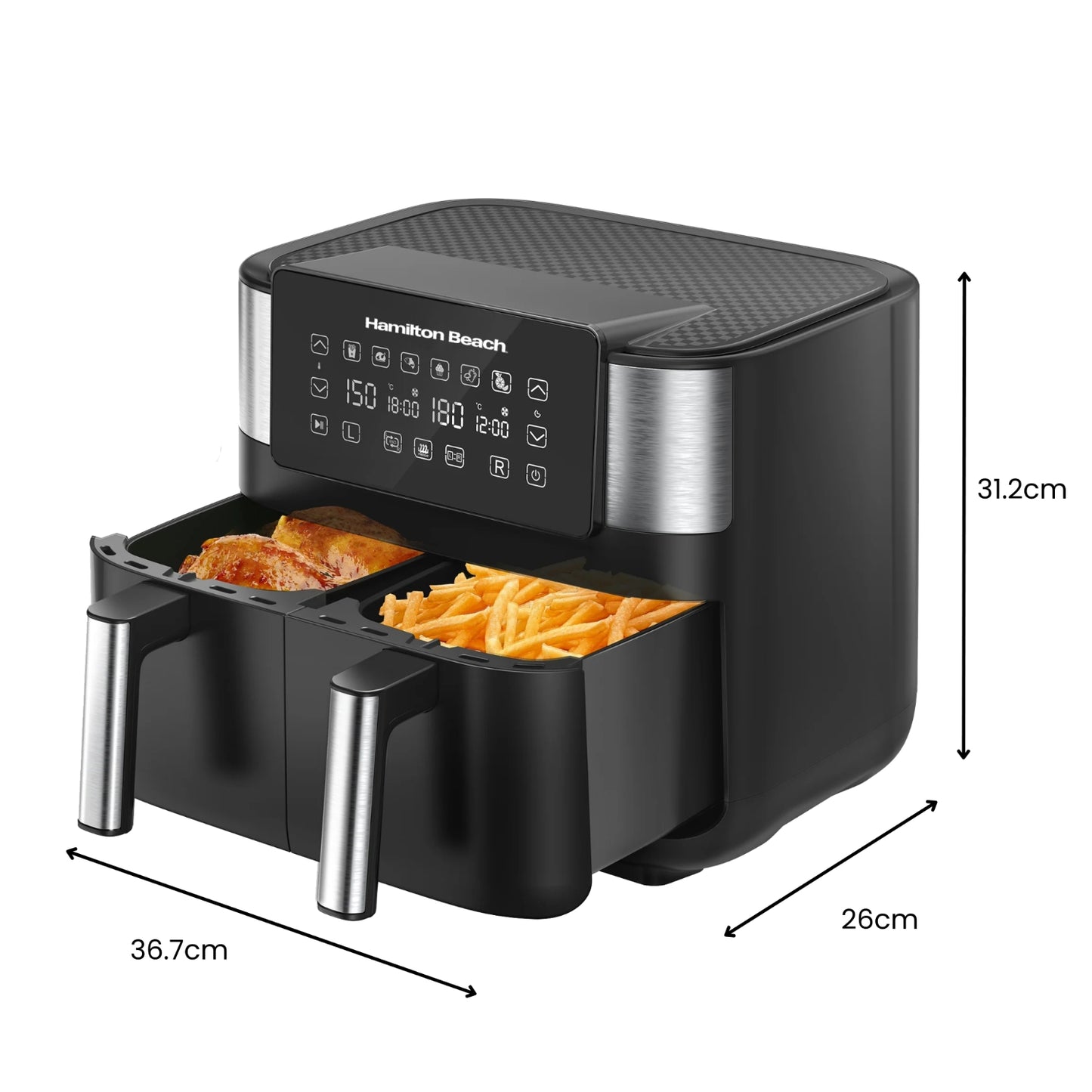 Hamilton Beach Healthy Cook Dual Air Fryer 8L