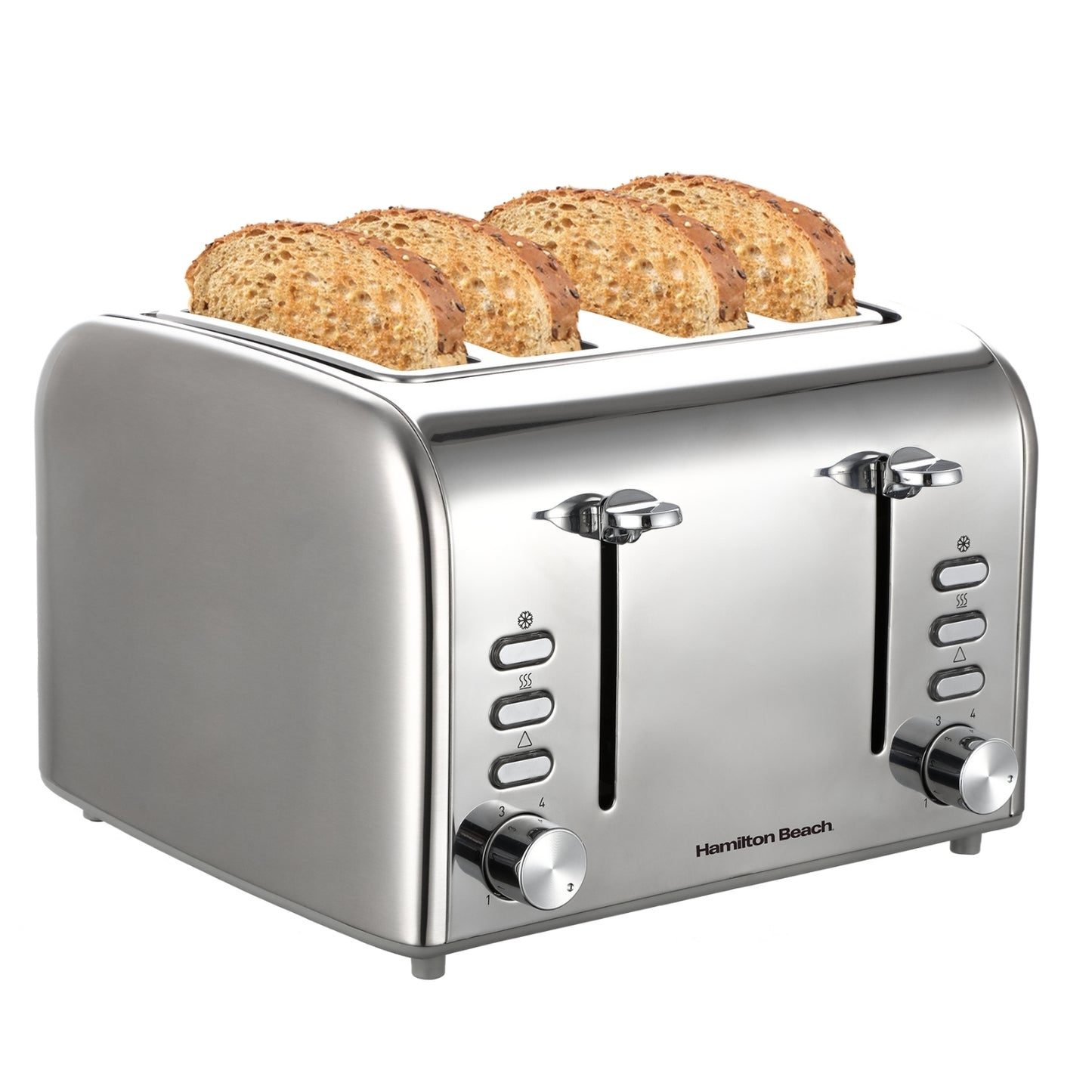 Hamilton Beach Rise Brushed And Polished Stainless Steel 4 Slice Toaster