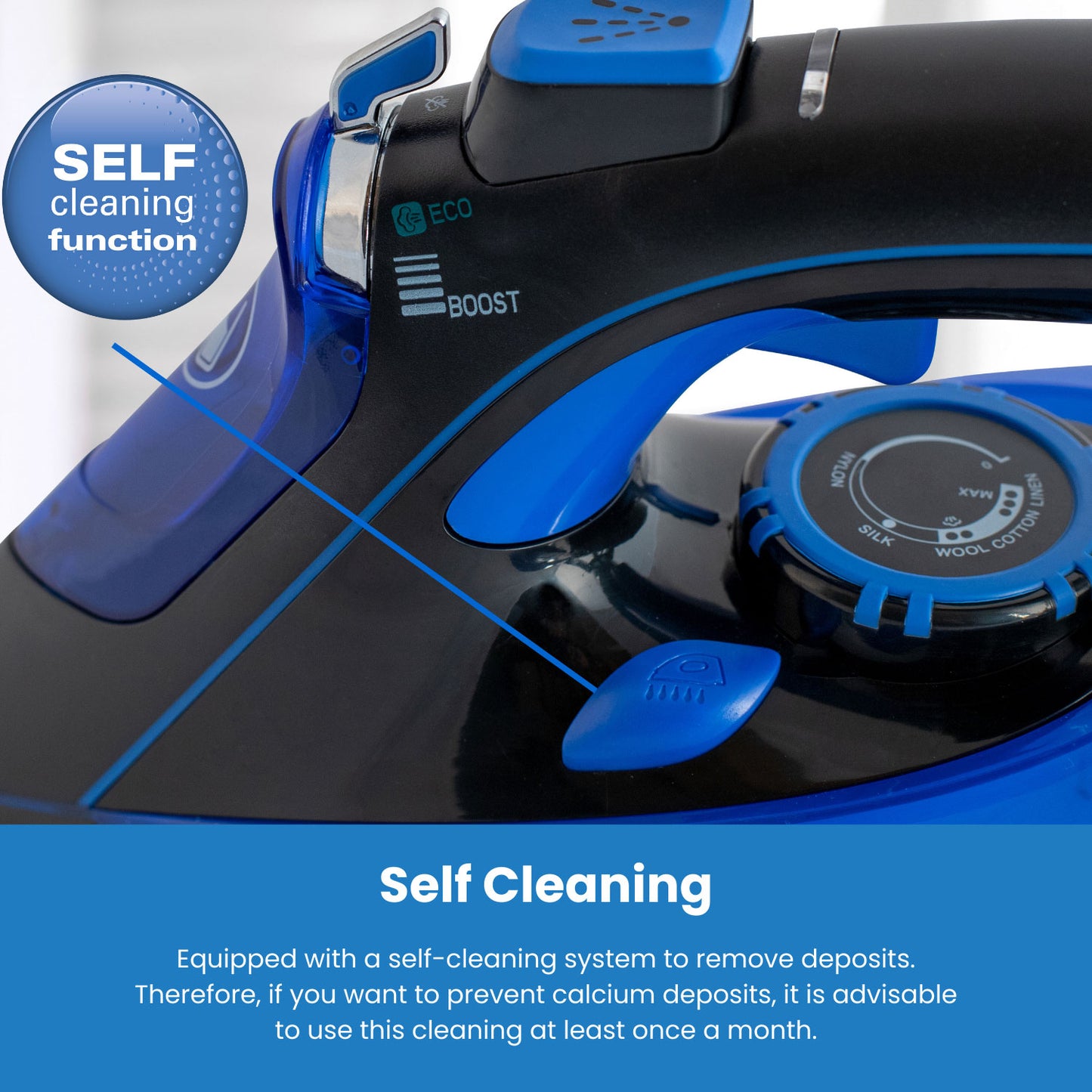 Hamilton Beach Blue And Black Pro Steammax 3000W Steam Iron