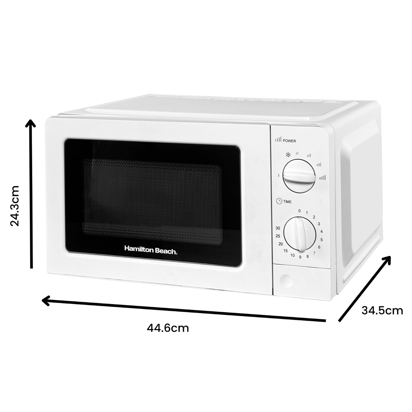 Hamilton Beach White 700W 20L Microwave With Glass Door