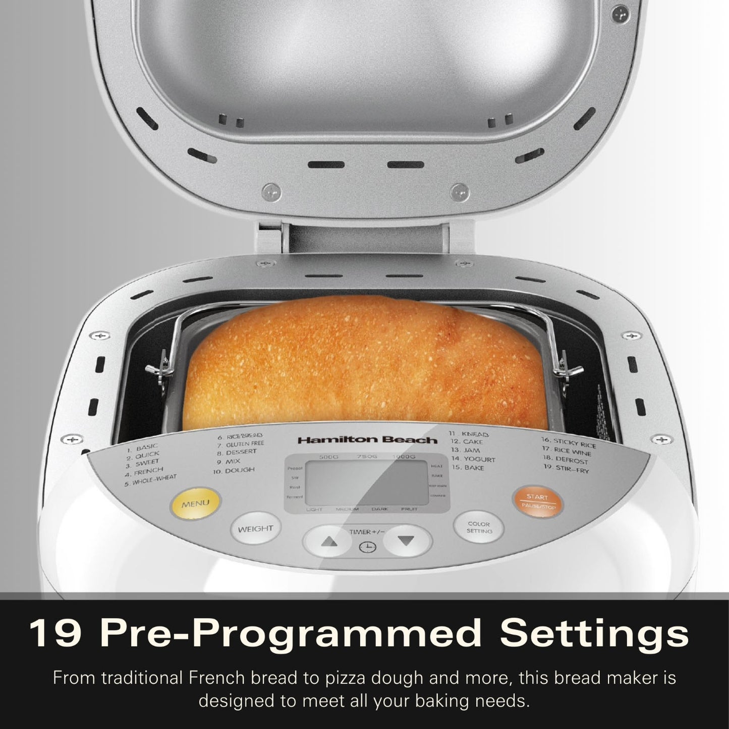Hamilton Beach Quick Bake 19 in 1 Automatic Breadmaker
