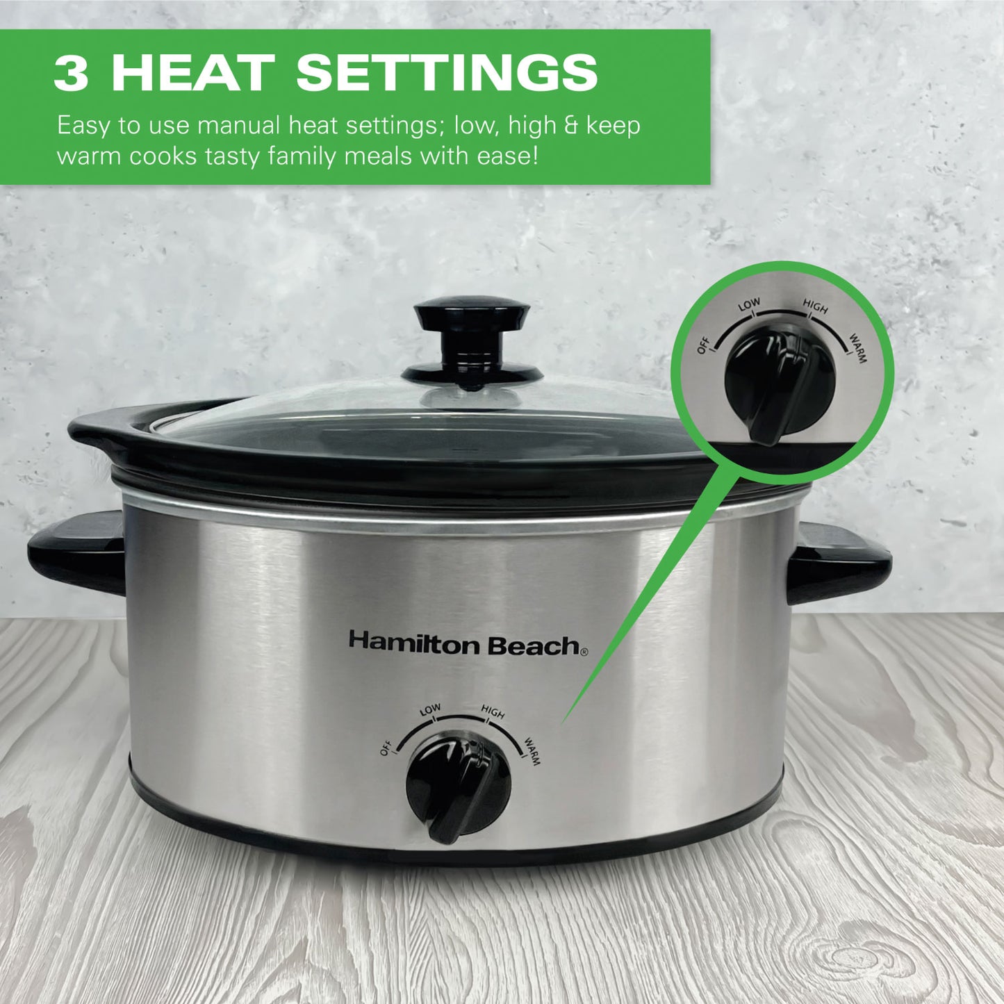 Hamilton Beach 3.5L Silver Slow Cooker