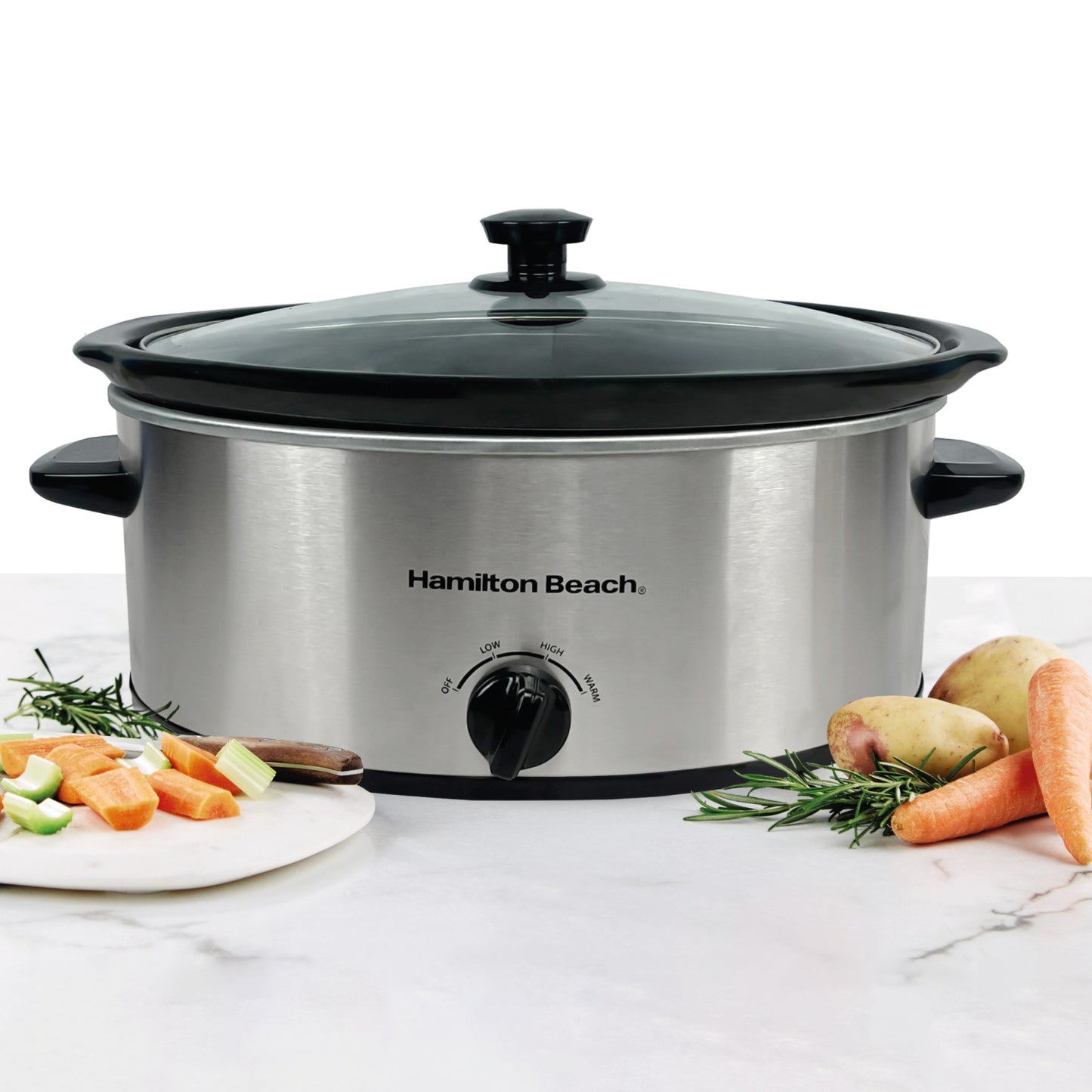 Hamilton Beach 6.5L Silver Slow Cooker