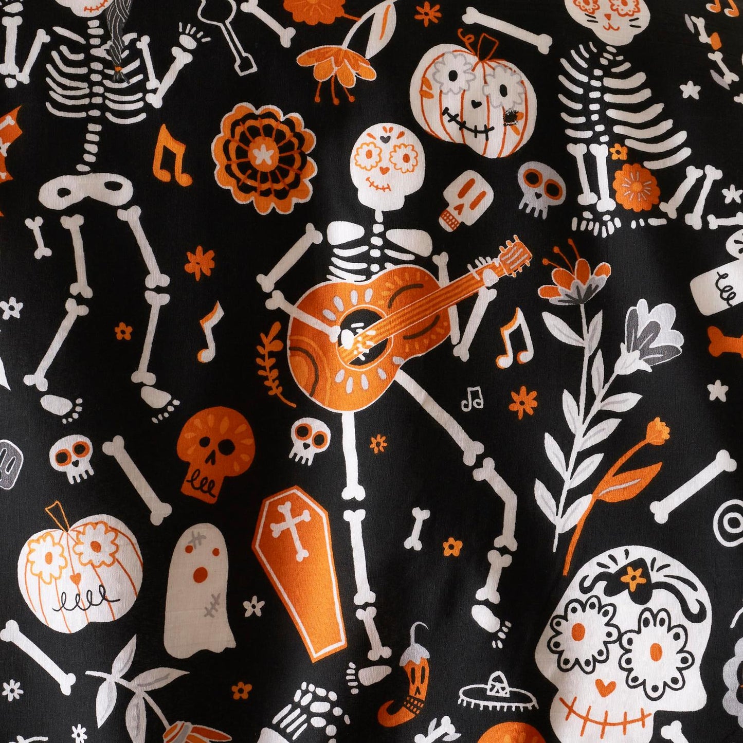 Halloween Day of the Dead Glow in the Dark Duvet Cover Set