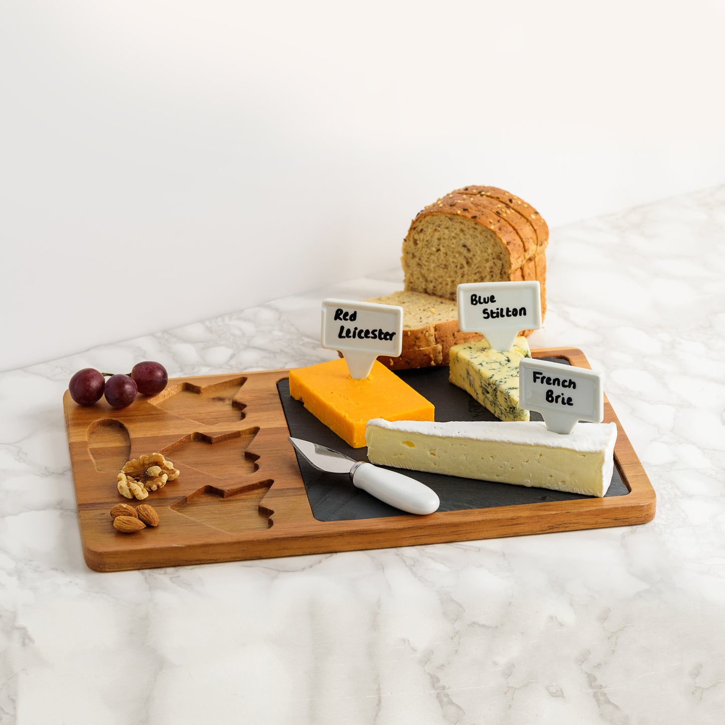 Cheese Serving 6 Piece Set With Ceramic Labels