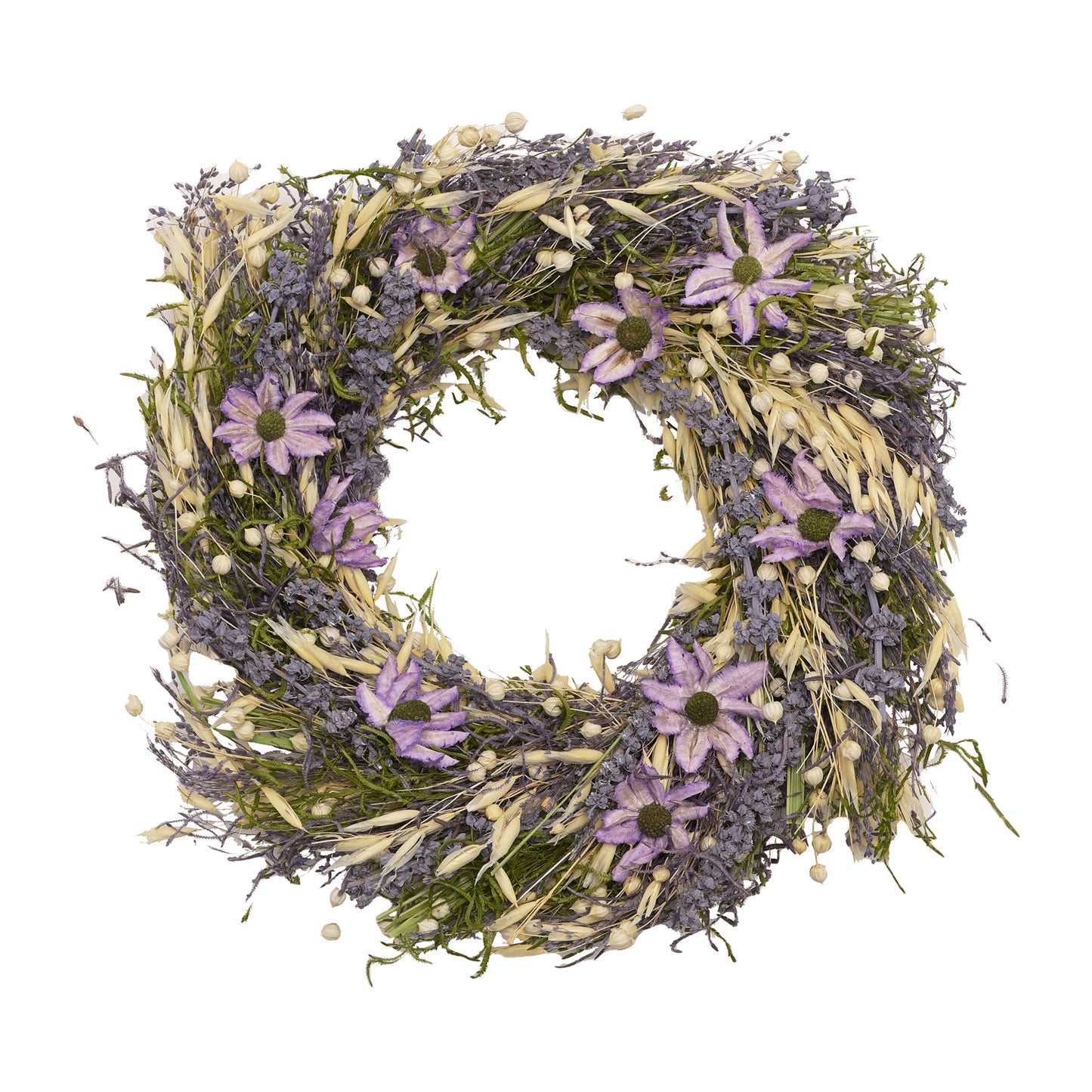 Hestia Purple Dried Floral Wreath (25cm)